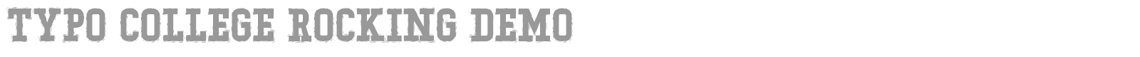 Typo College font preview